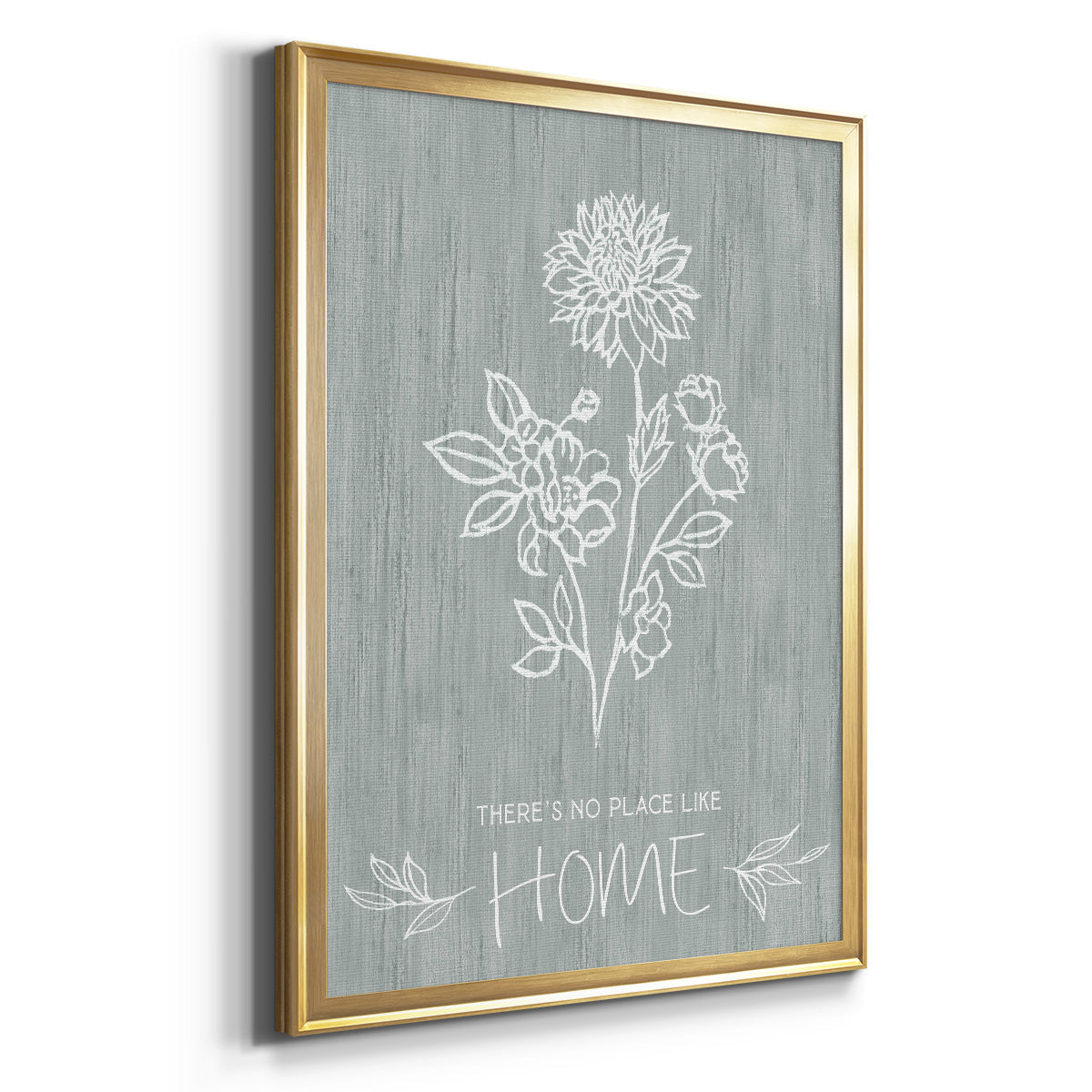 No Place Like Home Sketch - Modern Framed Canvas Print