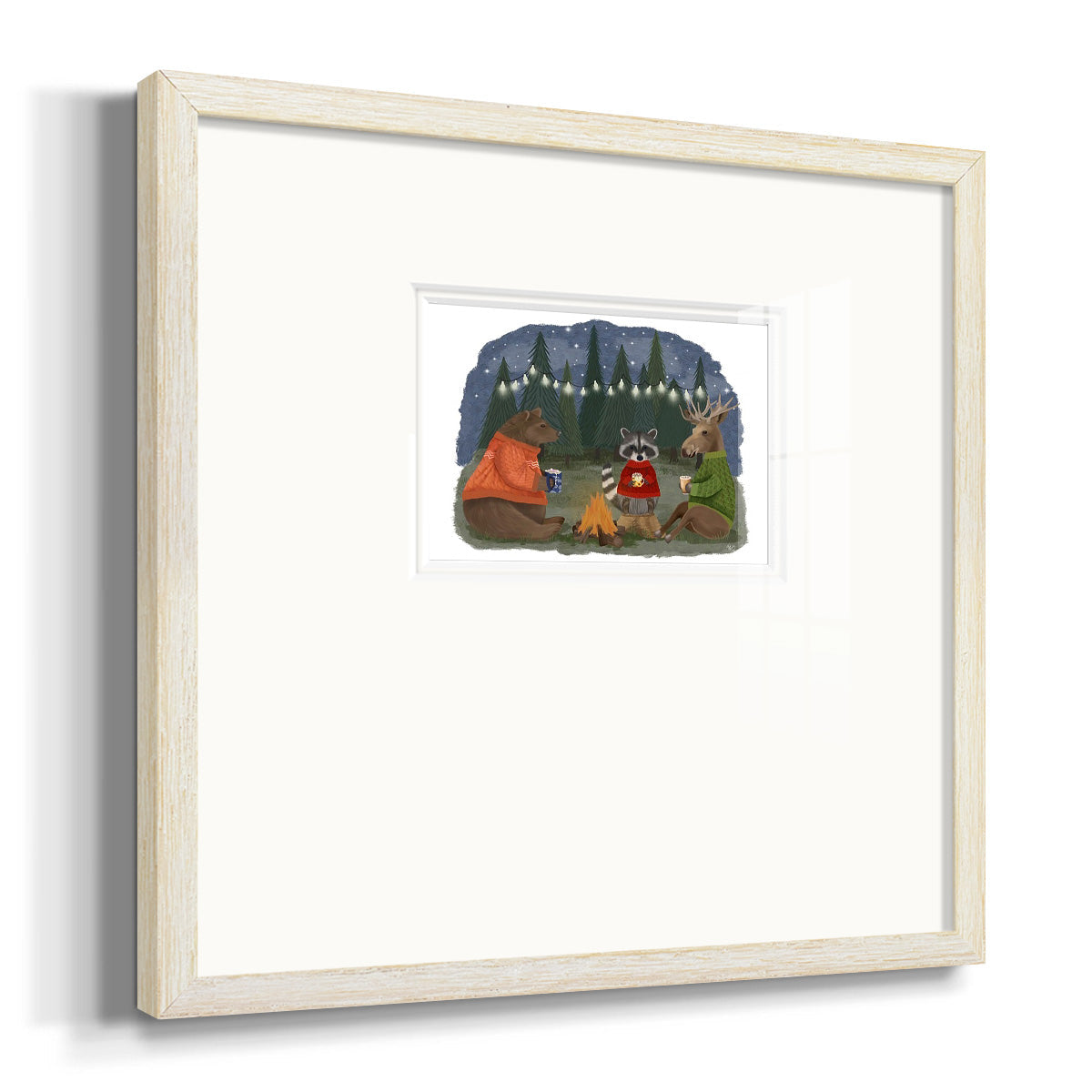 Campfire Hot Chocolate Premium Framed Print Double Matboard