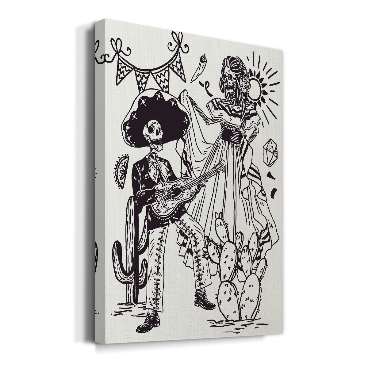 Day of the Dead Parade IV Premium Gallery Wrapped Canvas - Ready to Hang