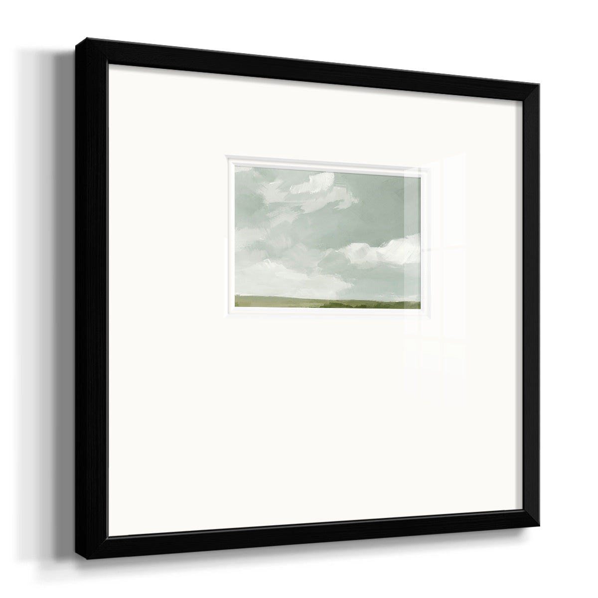 Gray Stone Sky II Premium Framed Print Double Matboard