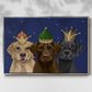 Christmas Labradors, Three Kings - Floater Framed Canvas Print