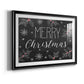 Merry Christmas Chalkboard Premium Framed Print - Ready to Hang