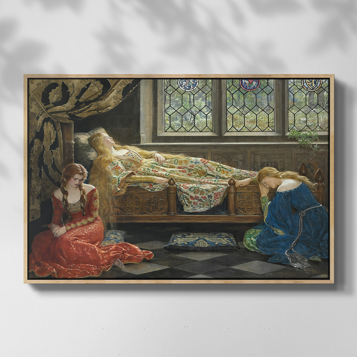 The Sleeping Beauty, 1921 - Floater Framed Canvas Print