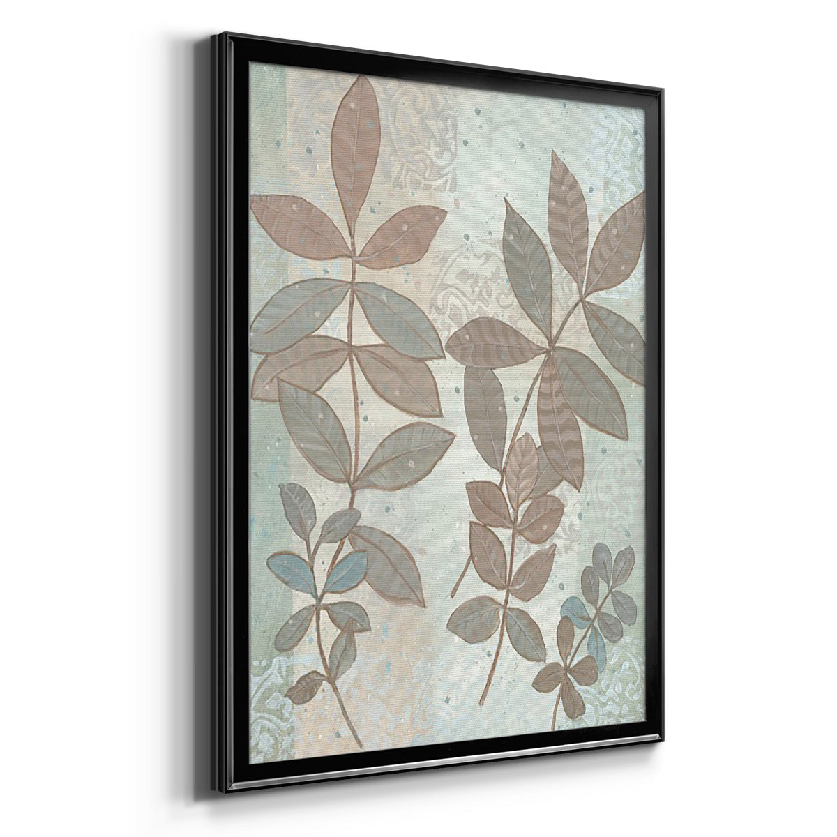 Leaf Cluster I - Modern Framed Canvas Print