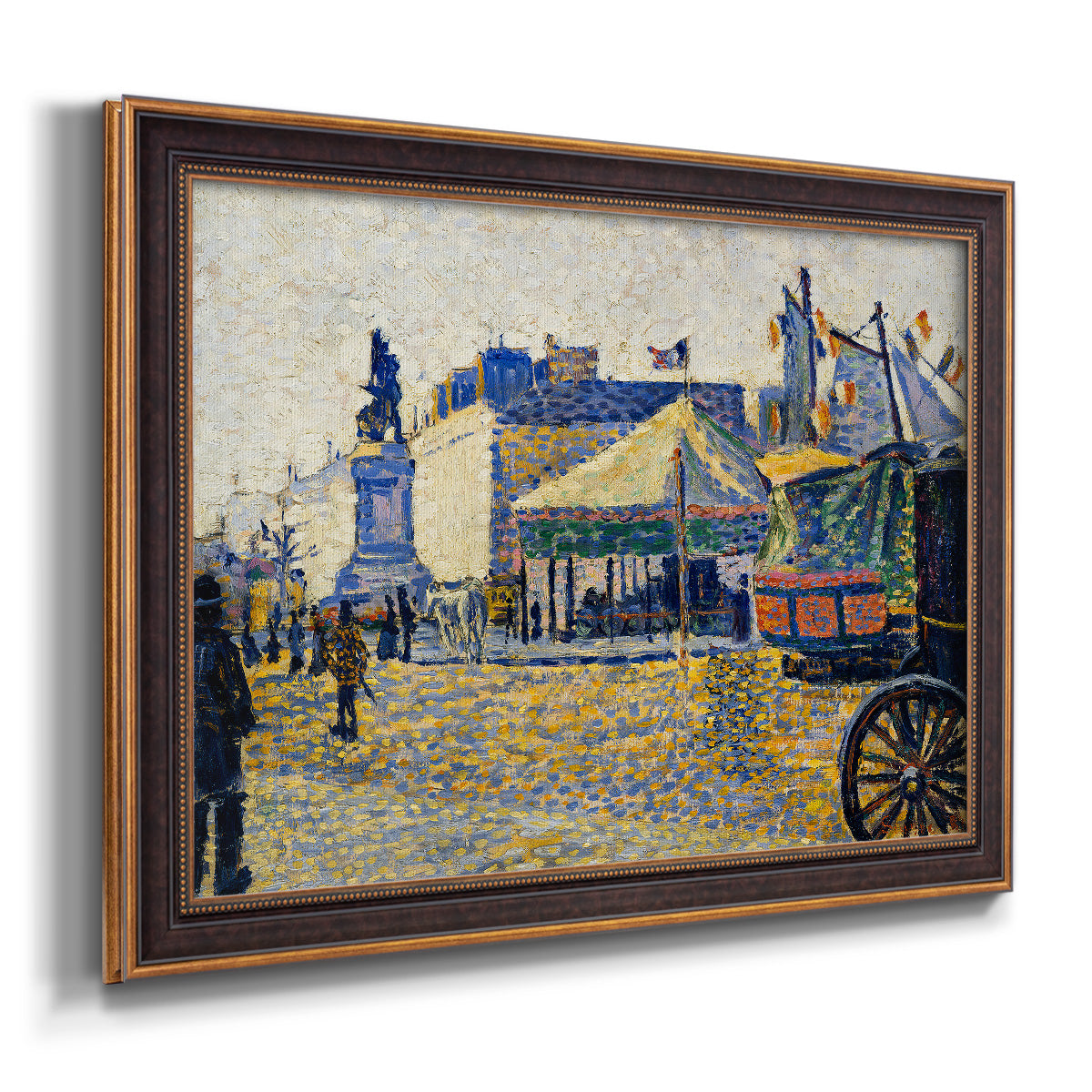 Place de Clichy - Ornate Framed Canvas Print