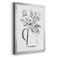 Sketchy Bouquet I - Modern Framed Canvas Print