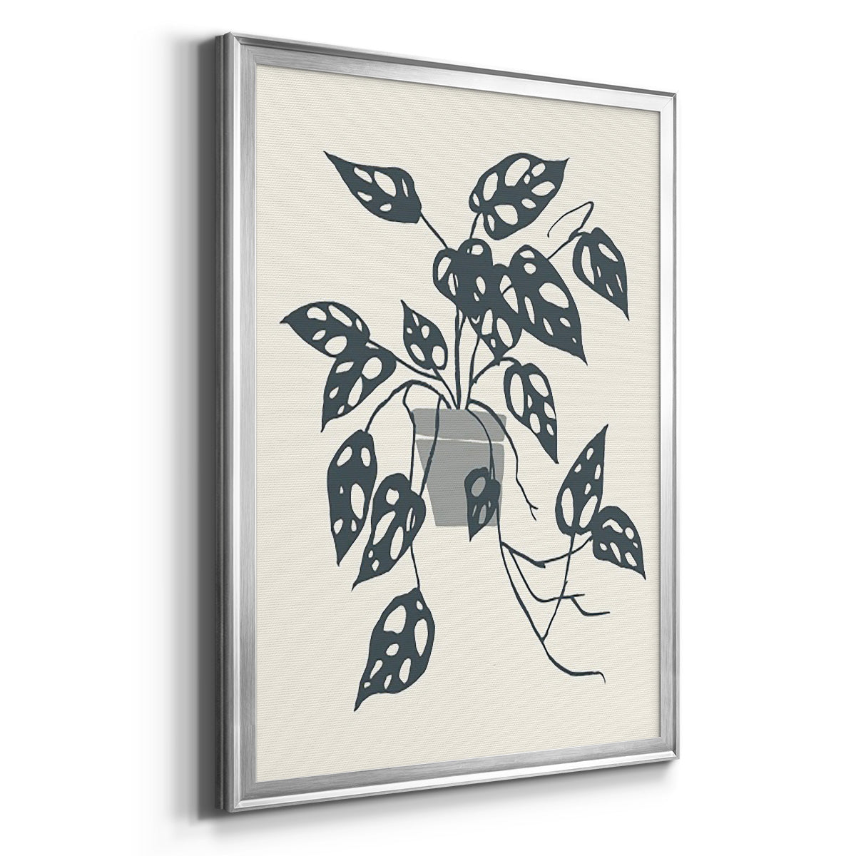 Growing Leaves I - Modern Framed Canvas Print