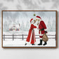 Christmas Love Collection A - Framed Gallery Wrapped Canvas in Floating Frame