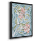 Faded Camellias I - Modern Framed Canvas Print