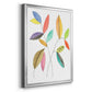 Color Pop Leaves IV - Modern Framed Canvas Print