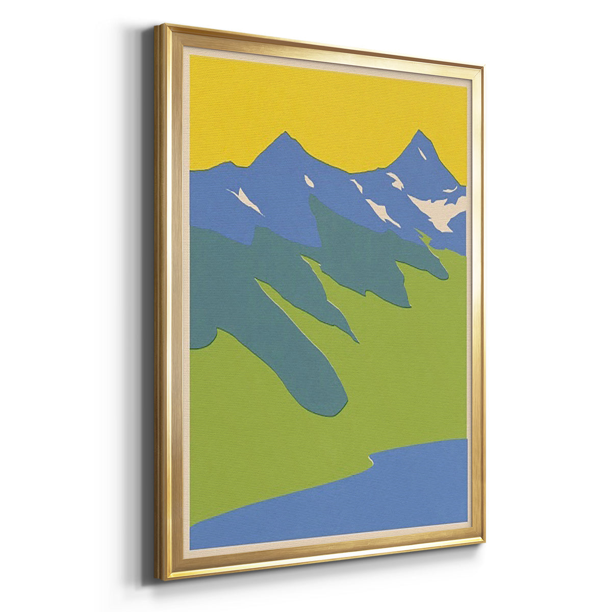 Bright Glacial Lake II - Modern Framed Canvas Print