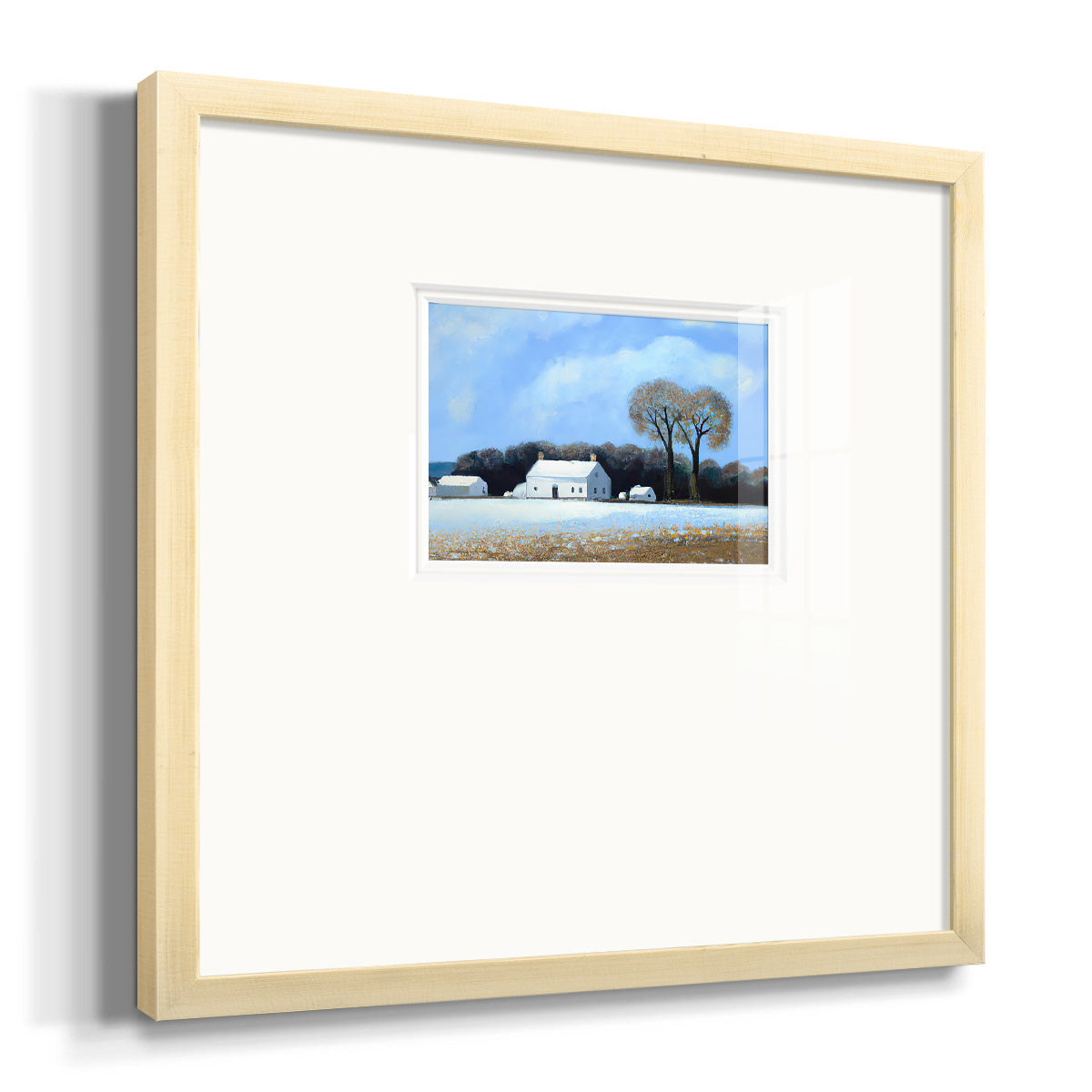 Haverst Barn Premium Framed Print Double Matboard