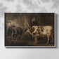 Portraits of Two Extraordinary Oxen, Property of the Earl of Powis, 1814 - Floater Framed Canvas Print
