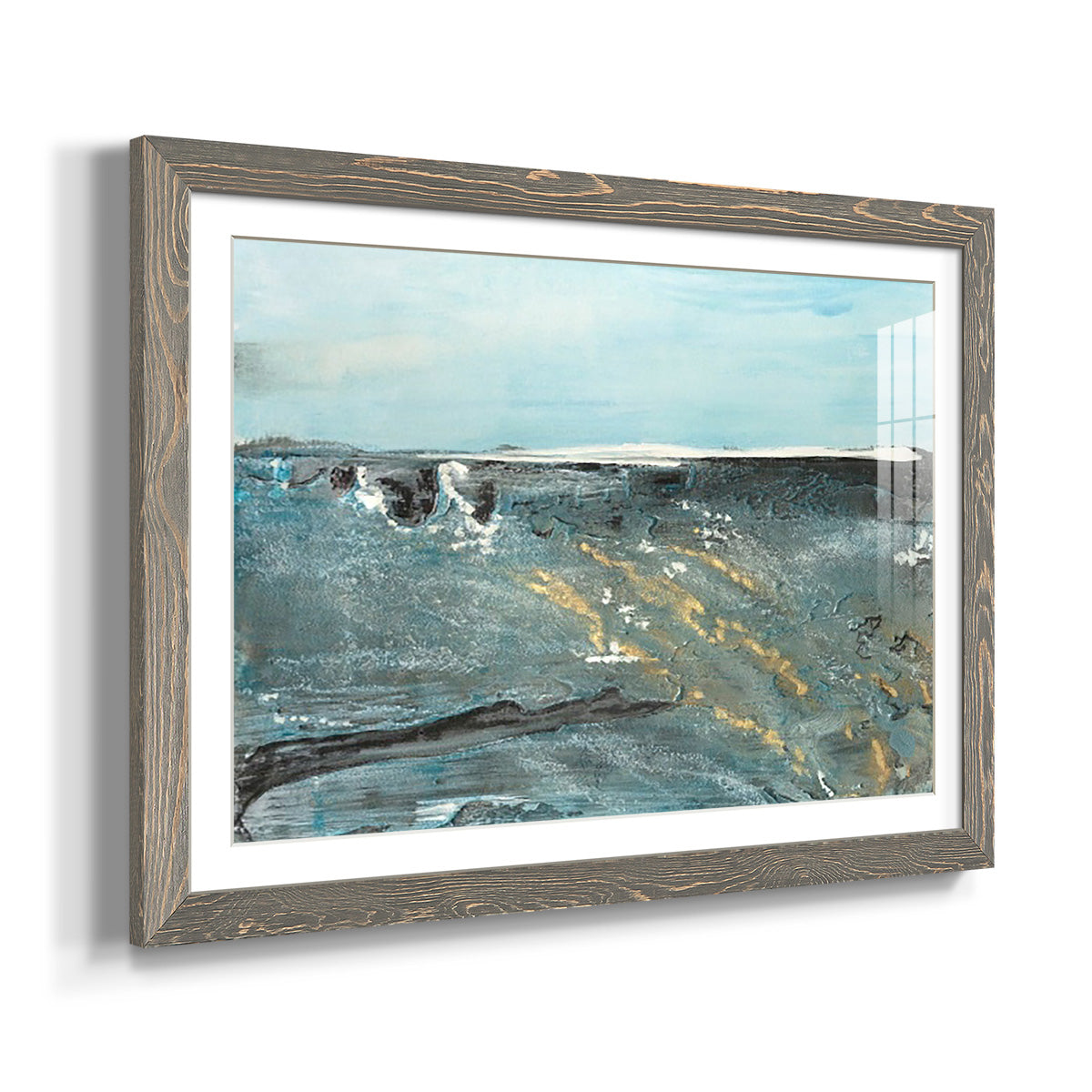 Flow of Love in Ocean II - Barnwood Framed Art Print