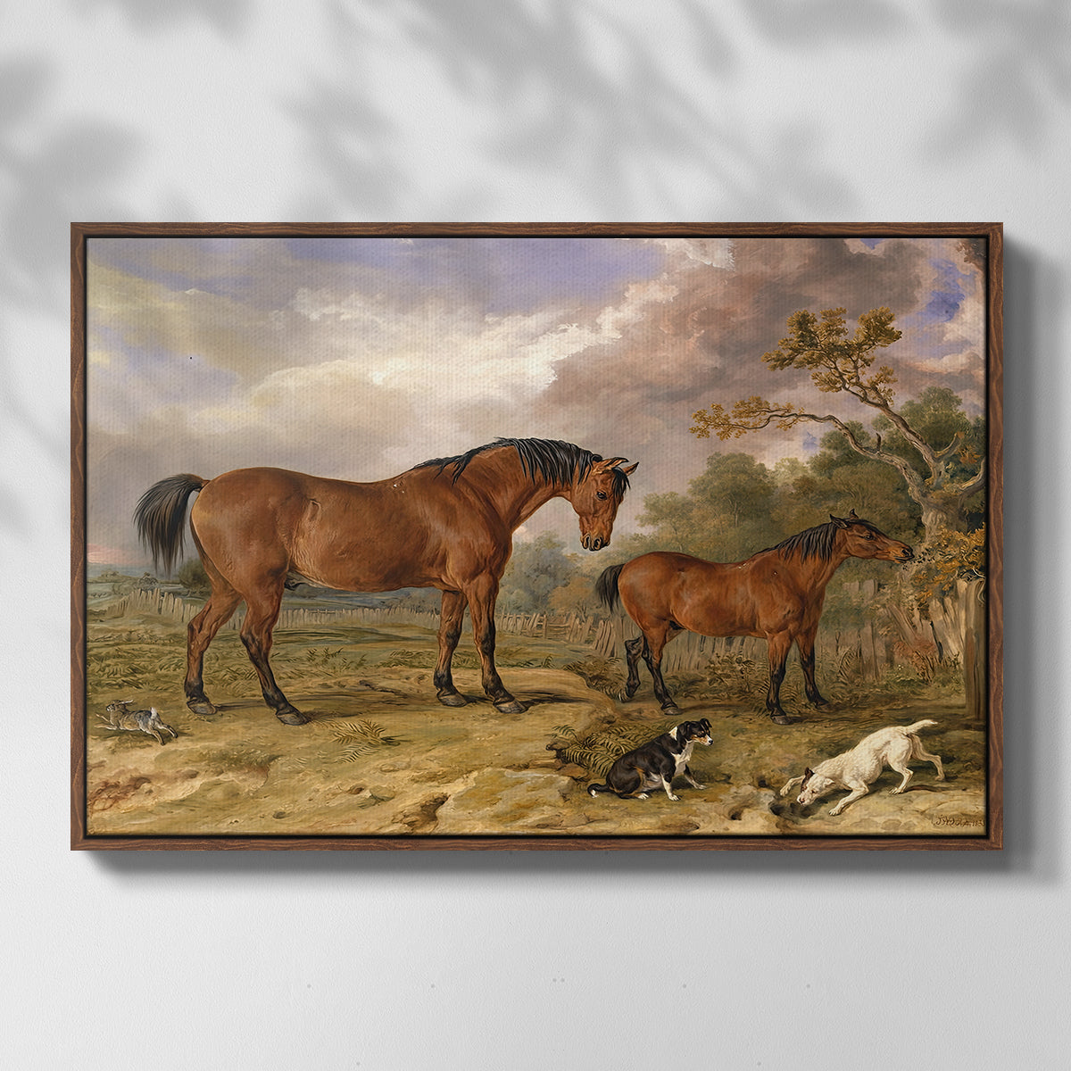 Portrait of Reformer, Blucher, Tory and Crib, Property of Rowland Alston, Esq., M.P., 1835 - Floater Framed Canvas Print