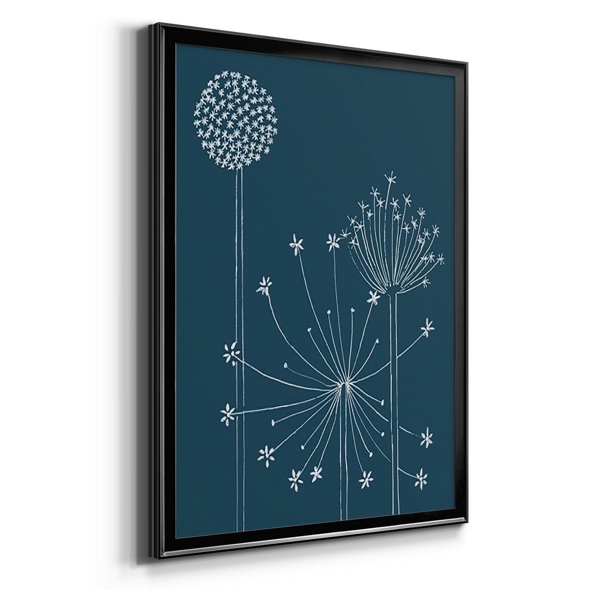 Graphic Alliums I - Modern Framed Canvas Print