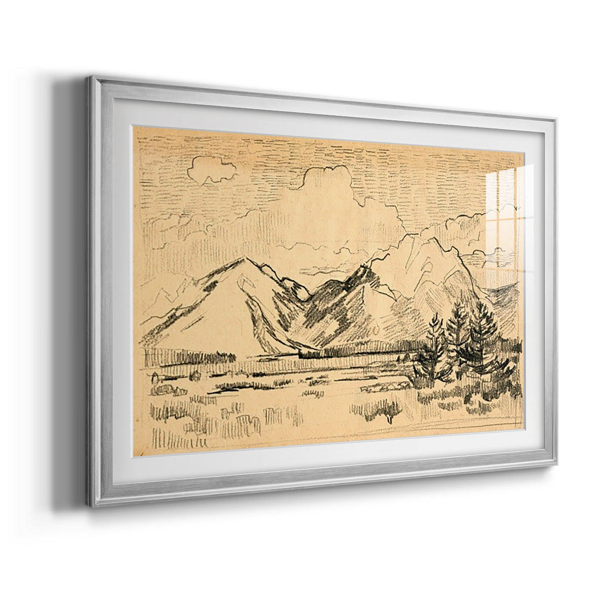 Hatched Horizon II Premium Framed Print - Ready to Hang