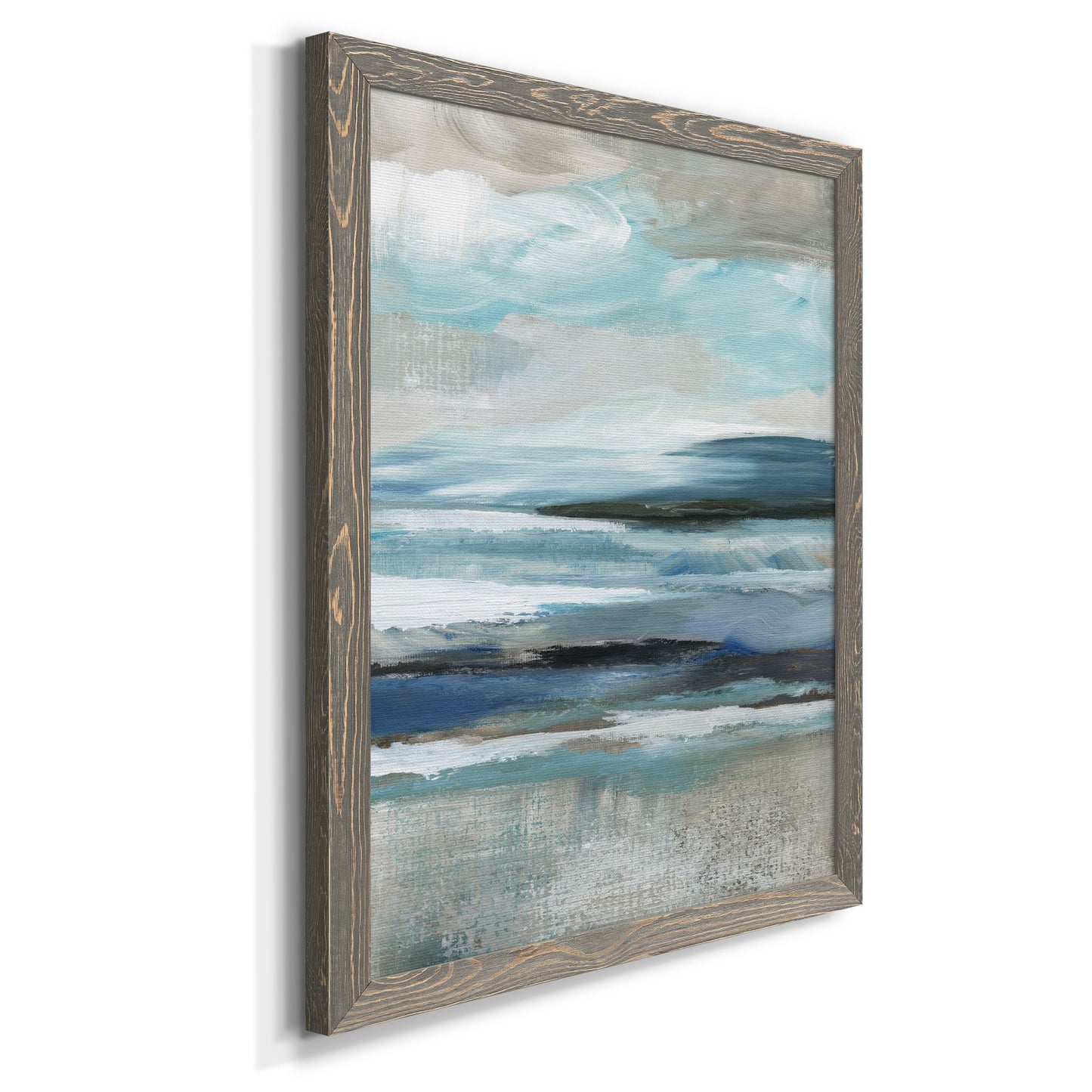Distant Drama II - Barnwood Framed Canvas Print