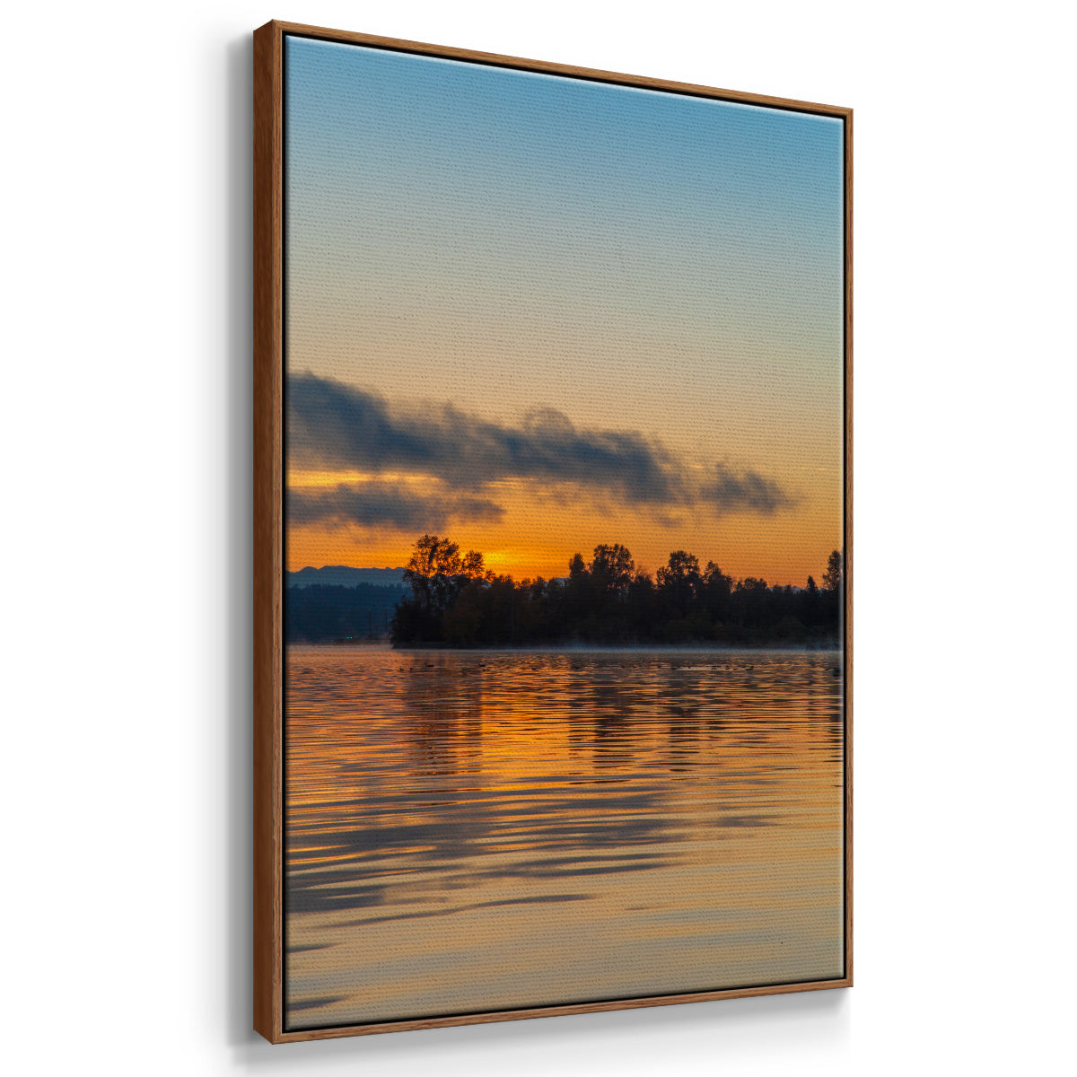 Molten Gold - Floater Framed Canvas Print