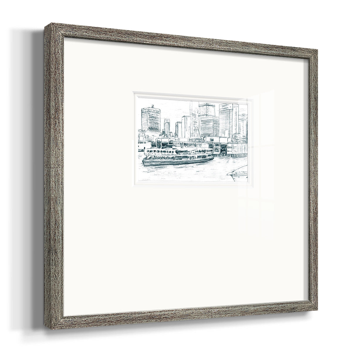 Ferryboats IV - Double Matboard Framed Print