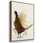 Pheasant Splash 3 - Framed Premium Gallery Wrapped Canvas L Frame 3 Piece Set - Ready to Hang