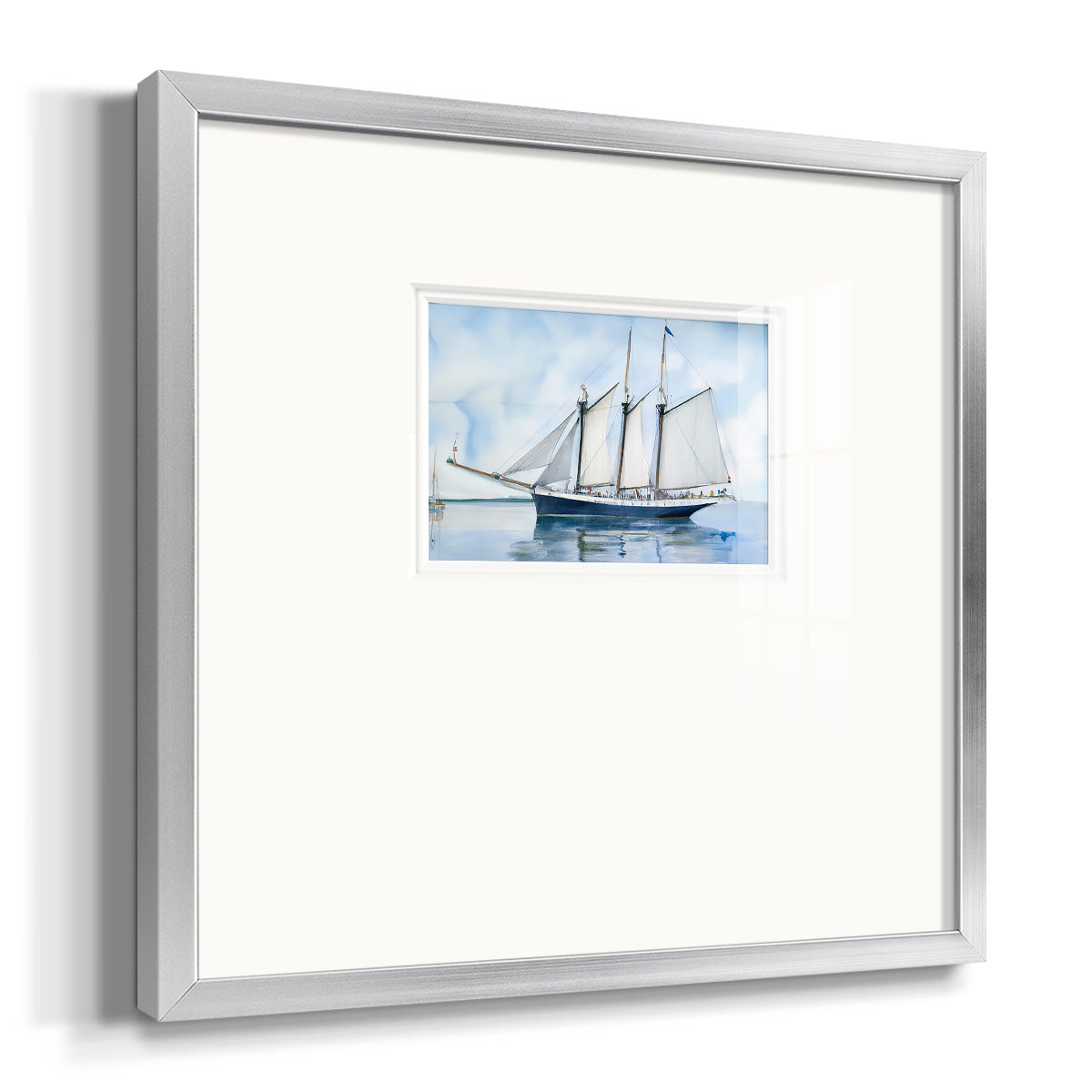 Blue Sail Premium Framed Print Double Matboard