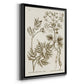 Sepia Botanical Journal III - Modern Framed Canvas Print