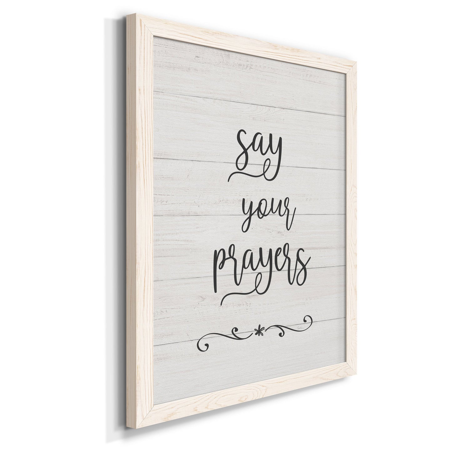 Say Your Prayers - Premium Canvas Framed in Barnwood - Ready to Hang