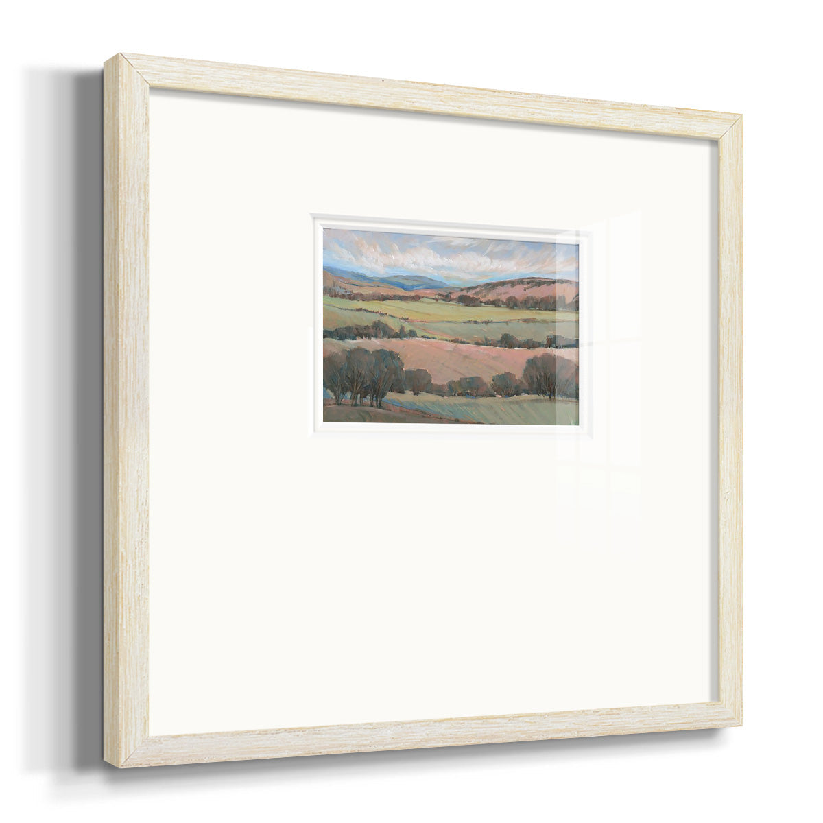 Hilly Countryside I - Double Matboard Framed Print