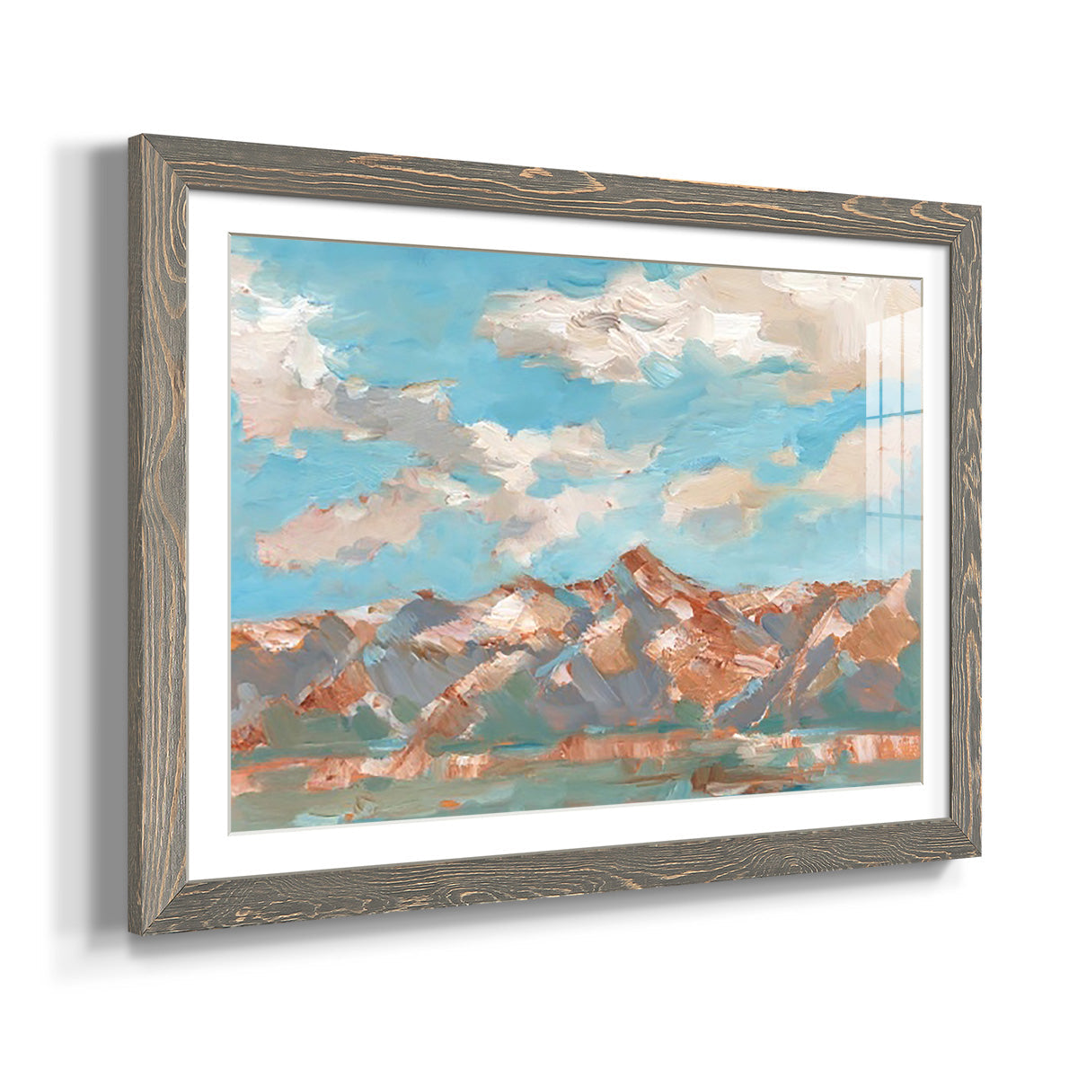 Pastel Western Vista II - Barnwood Framed Art Print