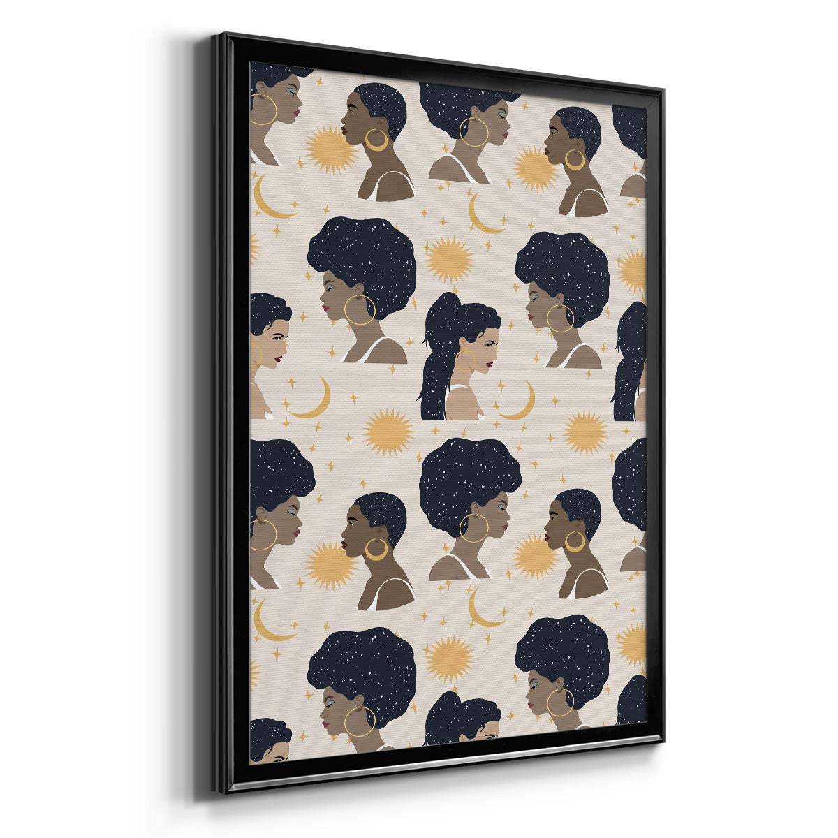 Heavenly Hair Collection E - Modern Framed Canvas Print