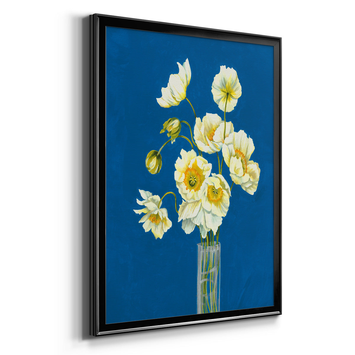 Ice Poppies - Modern Framed Canvas Print