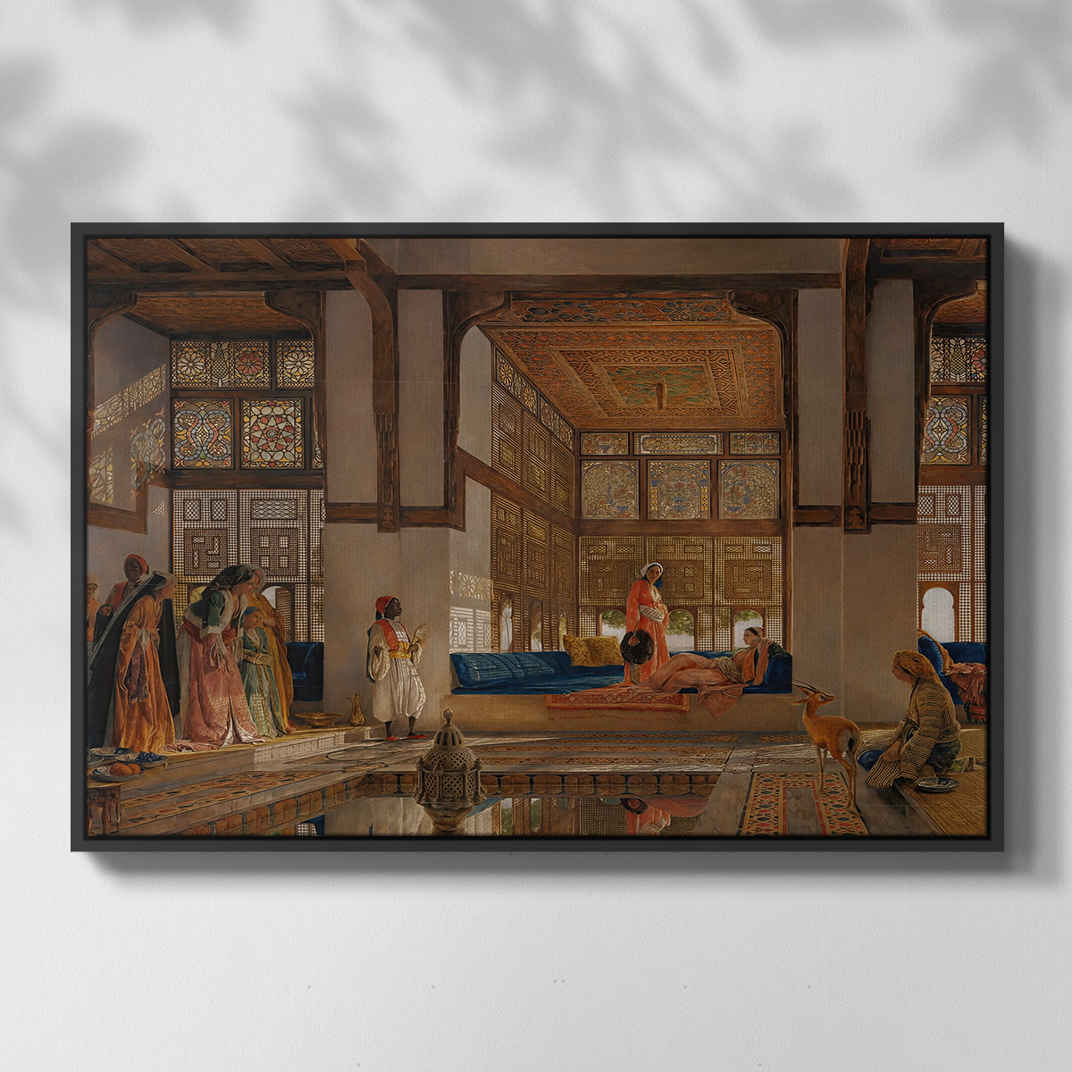 A Lady Receiving Visitors (The Reception), 1873 - Floater Framed Canvas Print