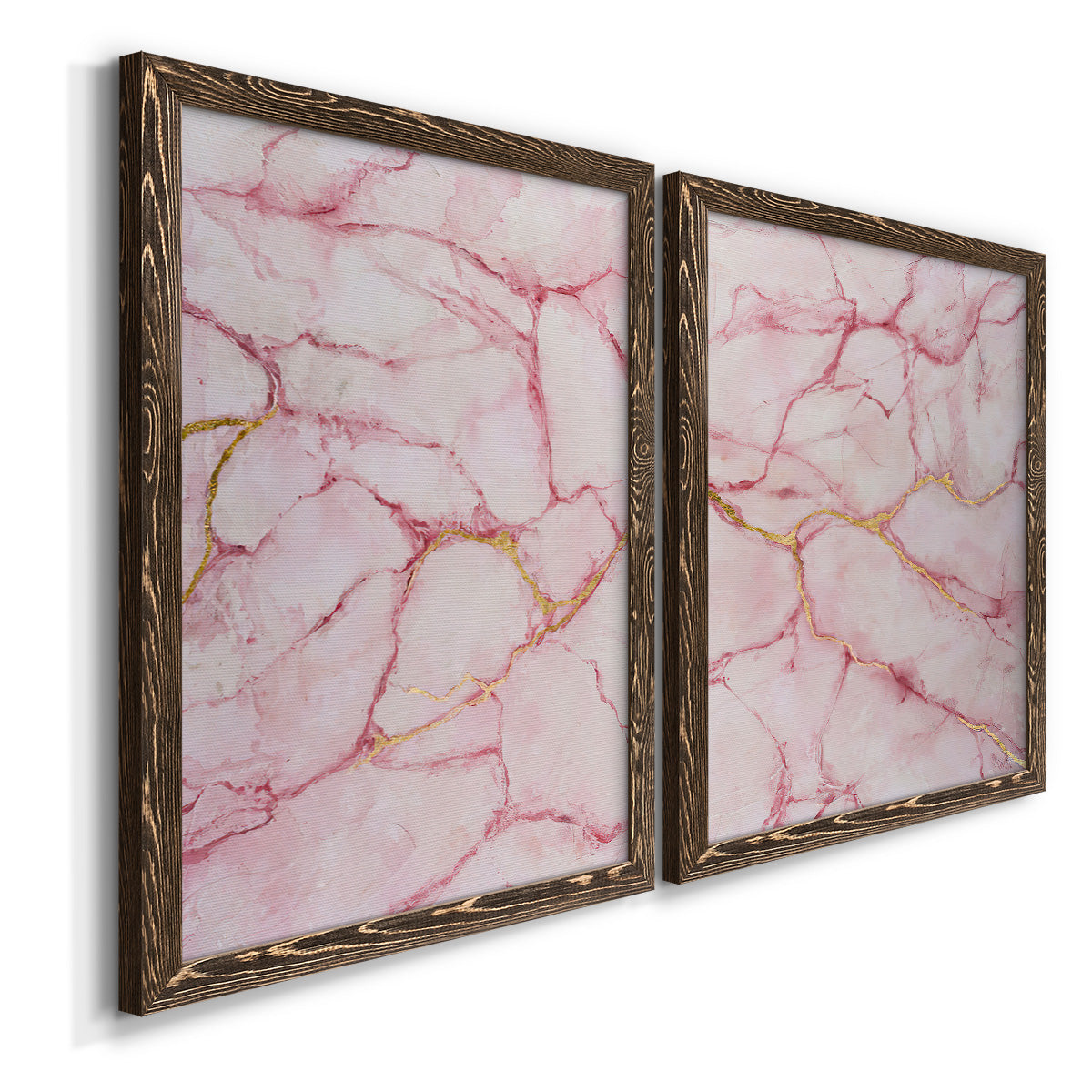 Rose Marble I - Premium Framed Canvas 2 Piece Set - Ready to Hang