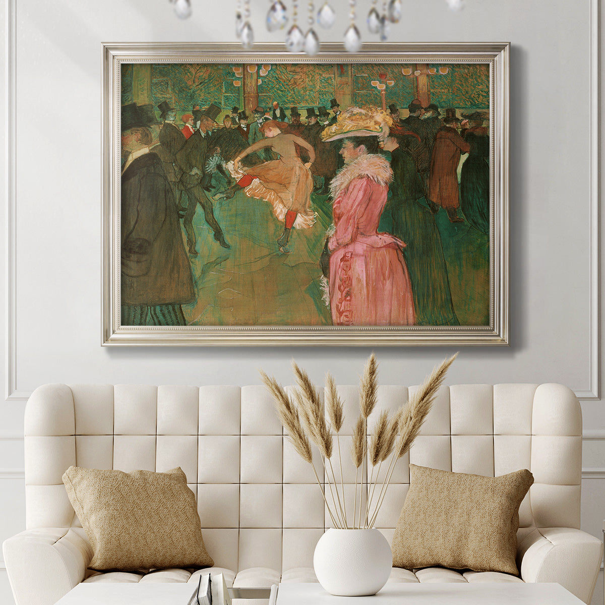 At the Moulin Rouge, The Dance - Ornate Framed Canvas Print