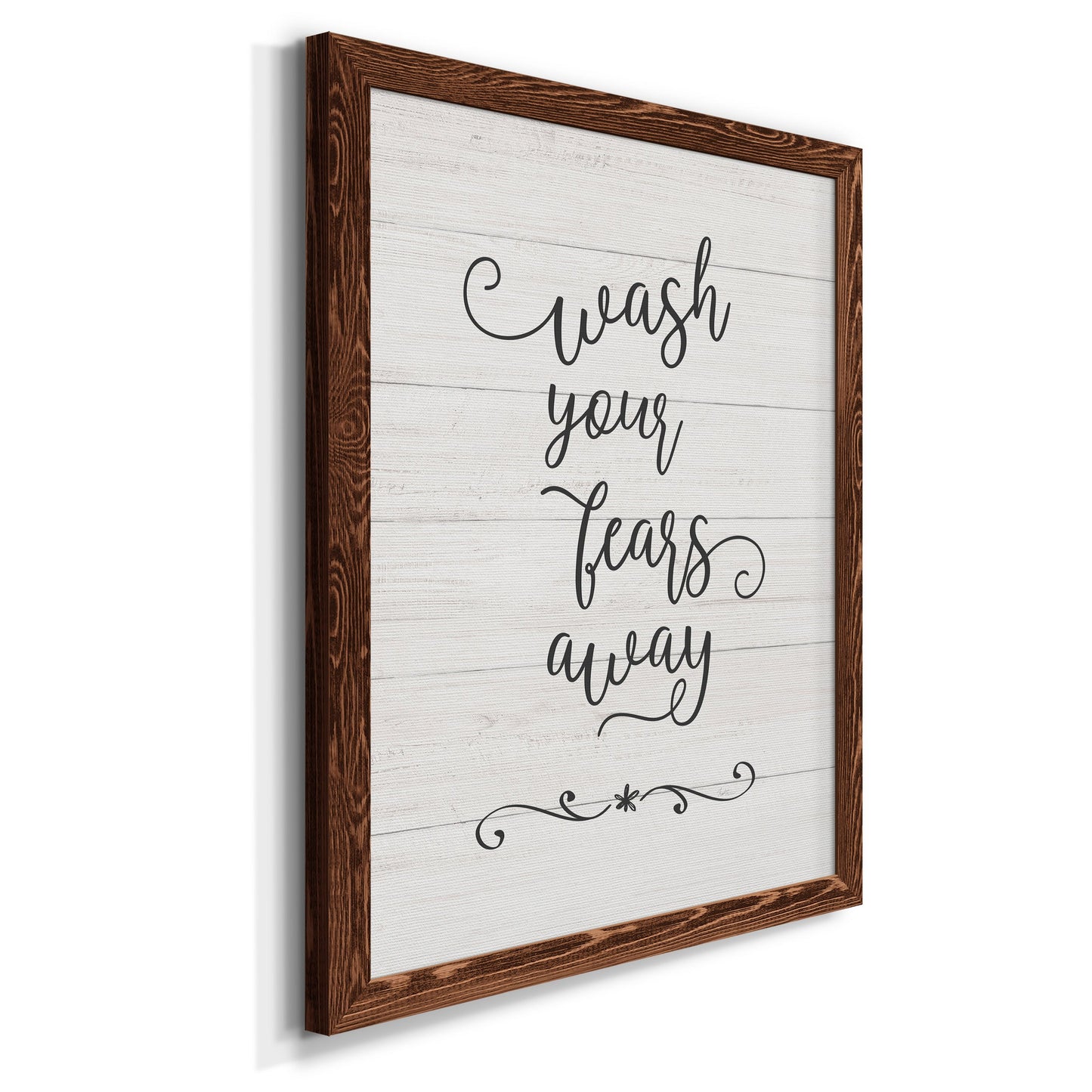 Wash Fears - Premium Canvas Framed in Barnwood - Ready to Hang