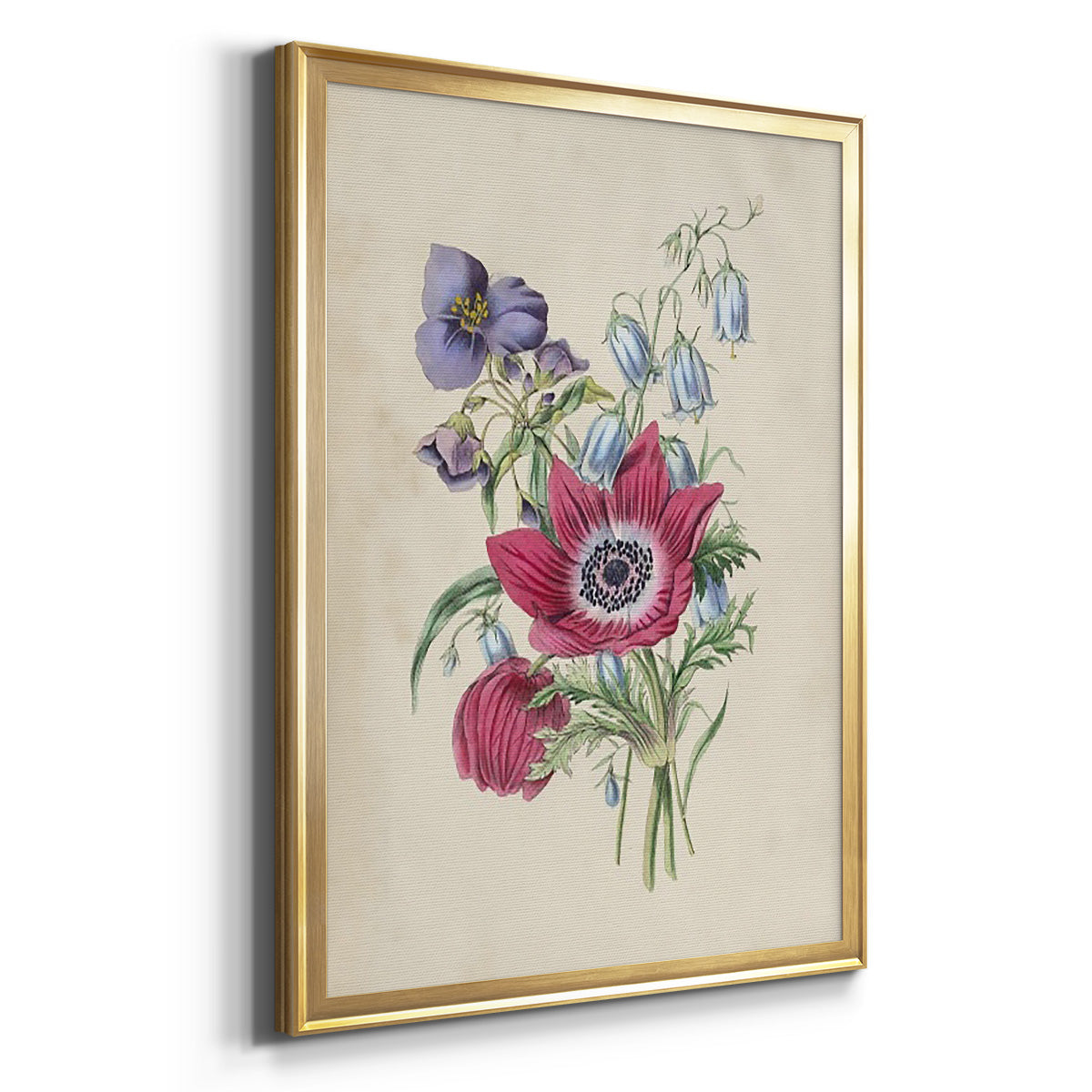Antique Garden Bouquet I - Modern Framed Canvas Print