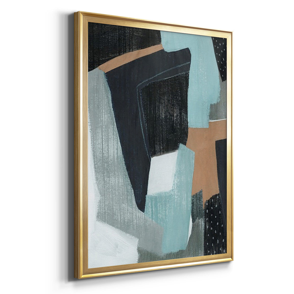 Tangerine Lagoon II - Modern Framed Canvas Print