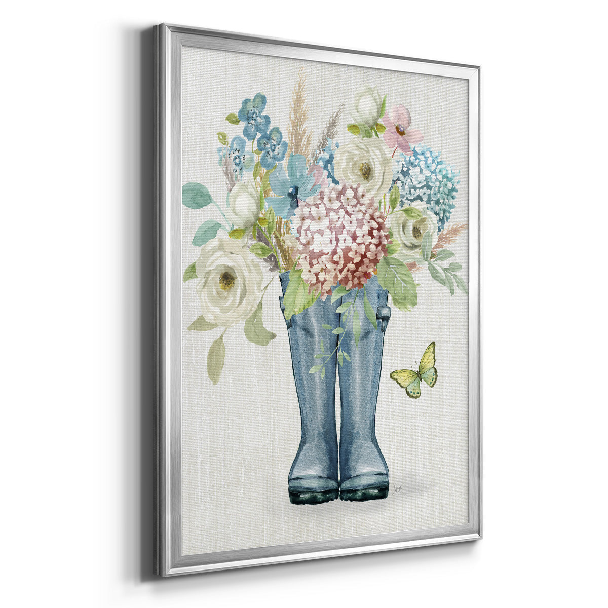 Garden Boots - Modern Framed Canvas Print