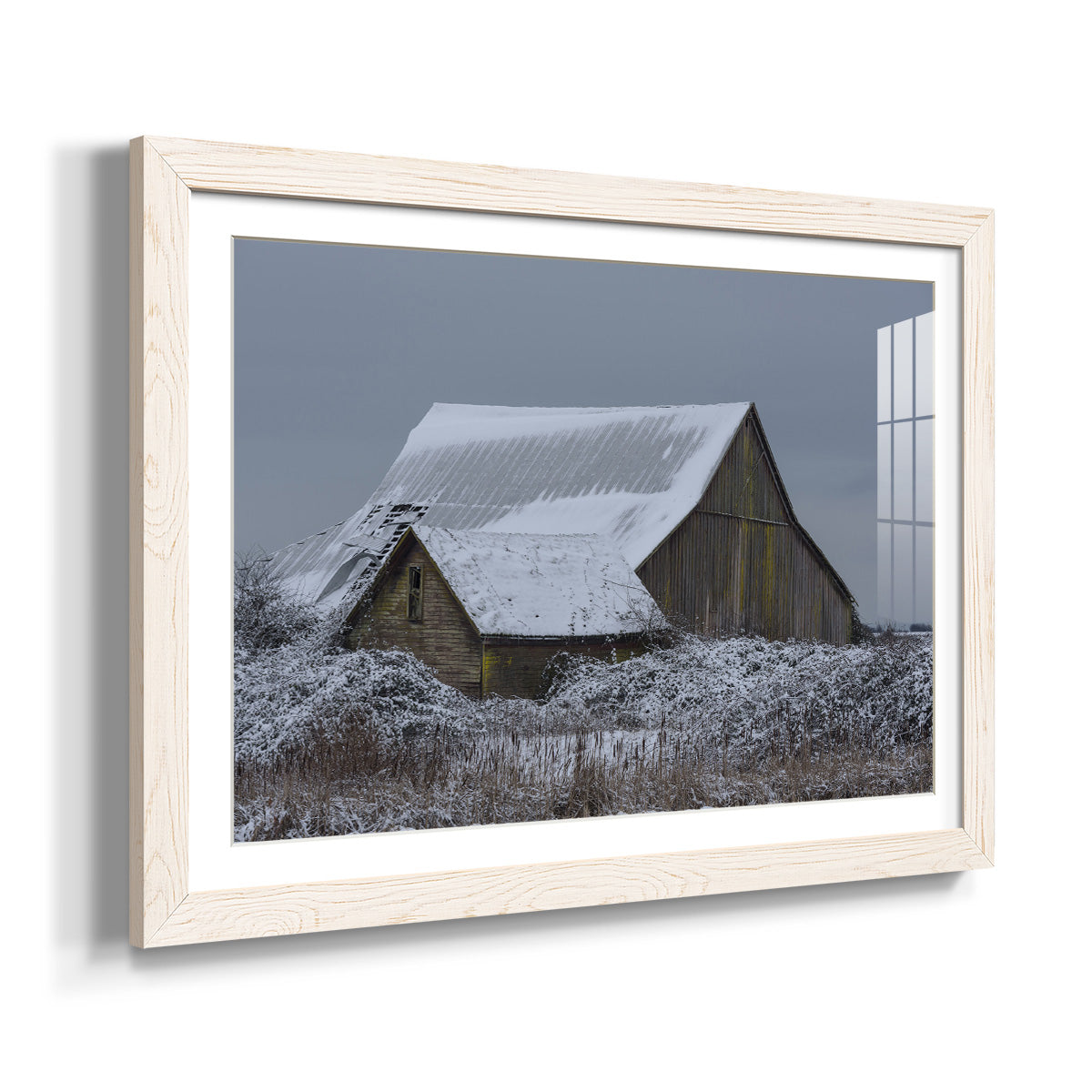 Winter Barn - Barnwood Framed Art Print