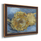 Two Cut Sunflowers - Ornate Framed Canvas Print