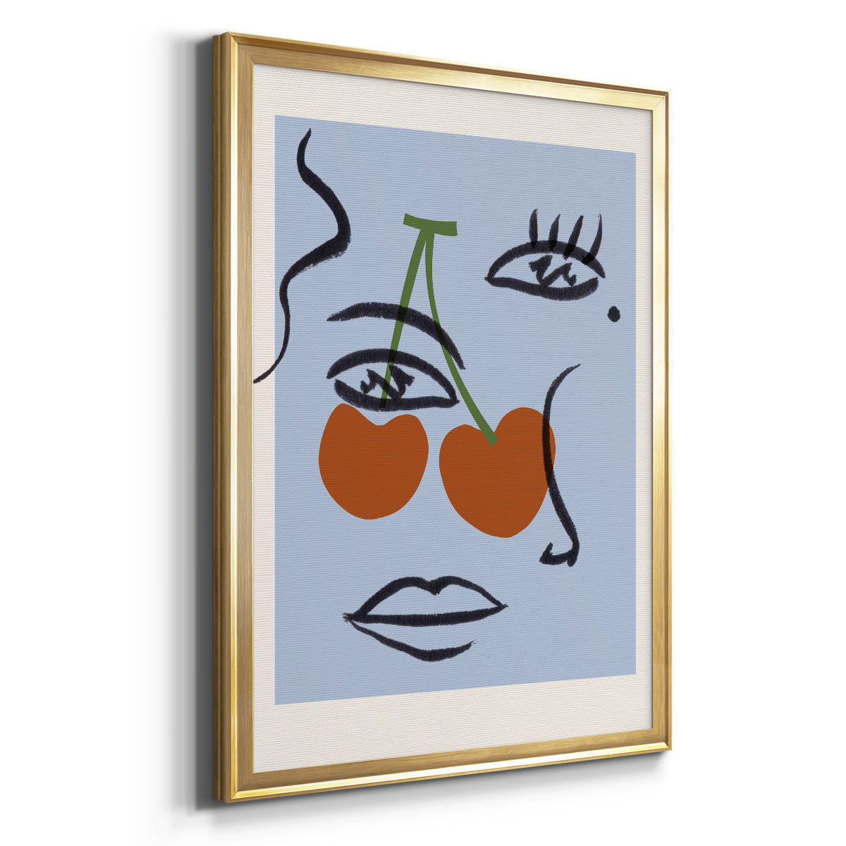Cherry Baby I - Modern Framed Canvas Print