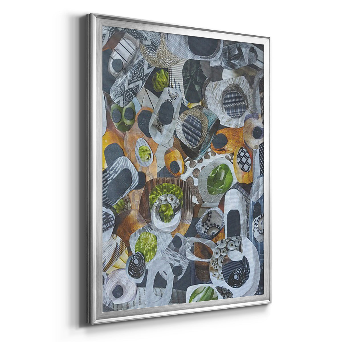 Big Sur Stones and Kelp - Modern Framed Canvas Print