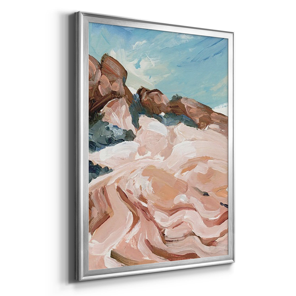 Impasto Plateau I - Modern Framed Canvas Print