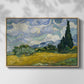Wheat Field with Cypresses, 1889 - Floater Framed Canvas Print