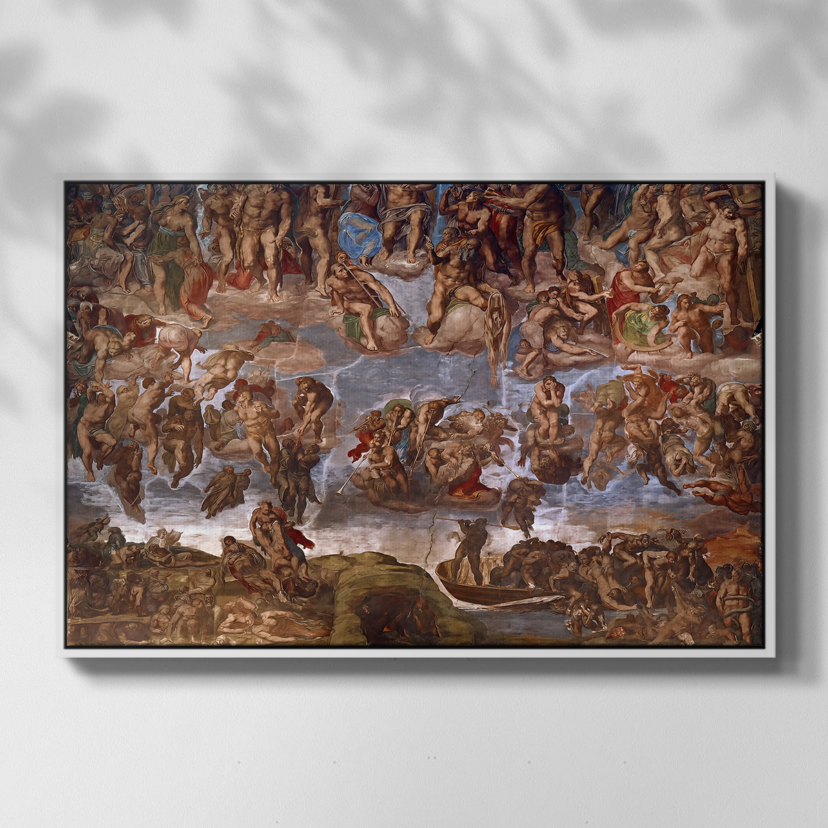 The Last Judgment (Charon's Boat and the Damned), 1536-1541 - Floater Framed Canvas Print
