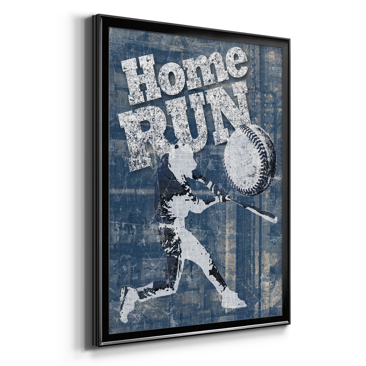 Home Run Hitter - Modern Framed Canvas Print
