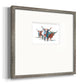 Modern Longhorns I Premium Framed Print Double Matboard