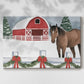 Crimson Morning Wreath - Canvas Art Print