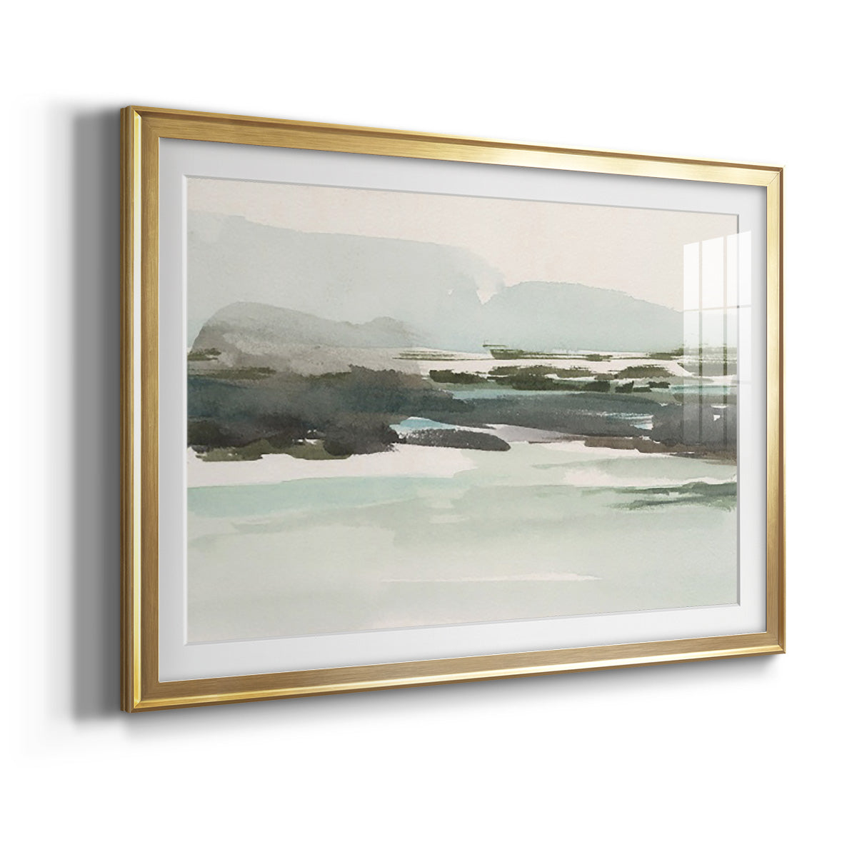 Turquoise Marsh I - Modern Framed Art Print